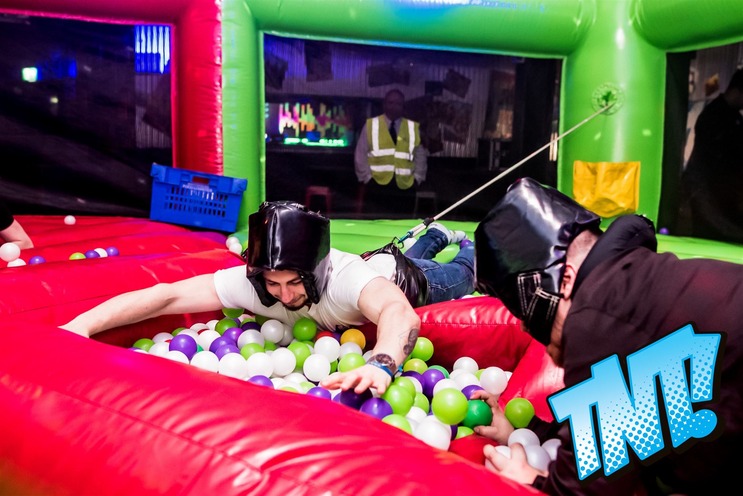 4-Player Dash & Grab Human Hungry Hippos Inflatable Hire | UK